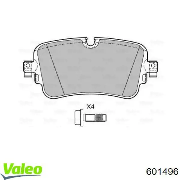 Задние тормозные колодки 601496 VALEO