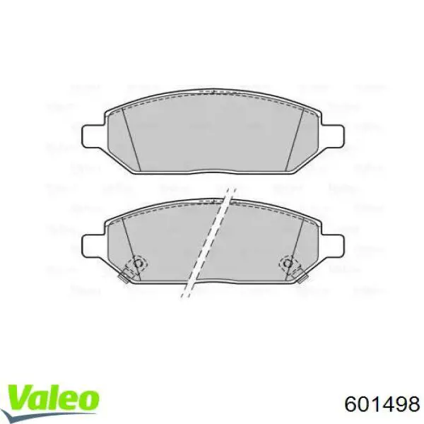 Передние тормозные колодки 601498 VALEO