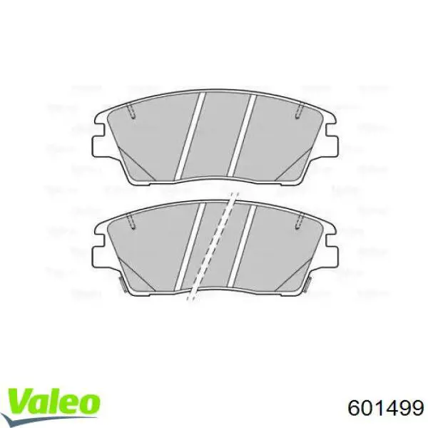 Передние тормозные колодки 601499 VALEO