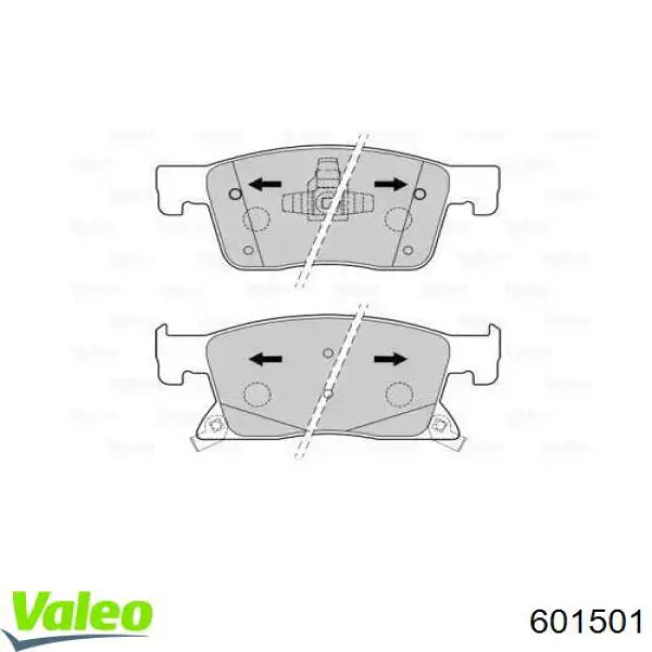 601501 VALEO sapatas do freio dianteiras de disco