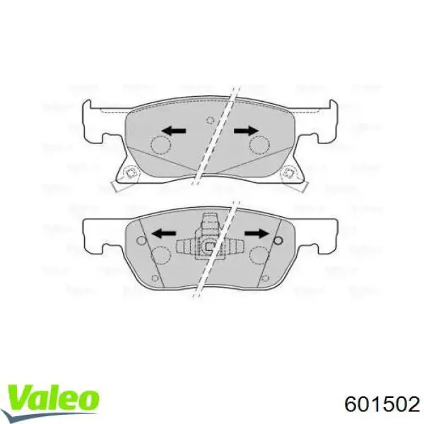 Передние тормозные колодки 601502 VALEO