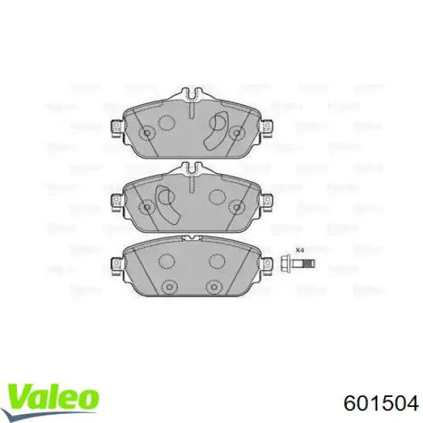 Передние тормозные колодки 601504 VALEO