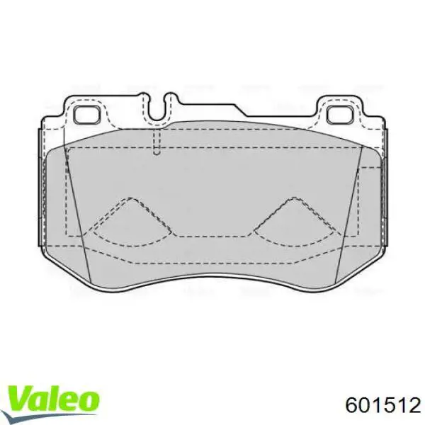 Передние тормозные колодки 601512 VALEO