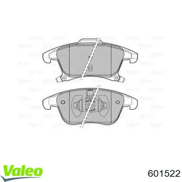 Передние тормозные колодки 601522 VALEO