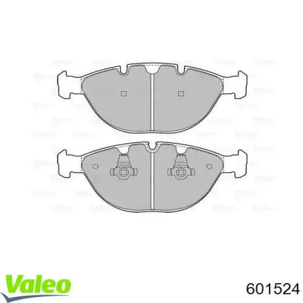 Передние тормозные колодки 601524 VALEO