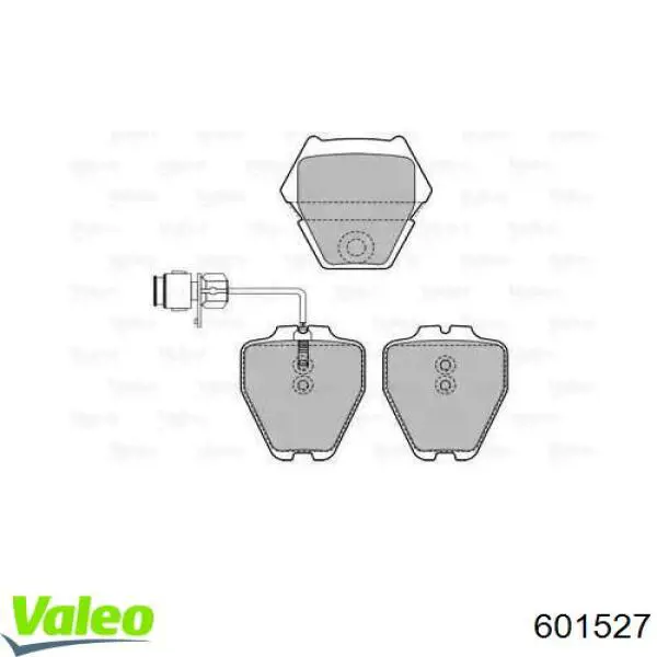 Передние тормозные колодки 601527 VALEO