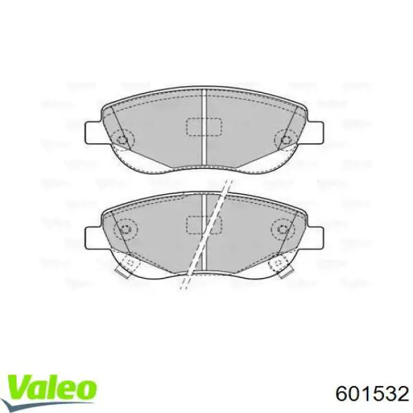 Передние тормозные колодки 601532 VALEO