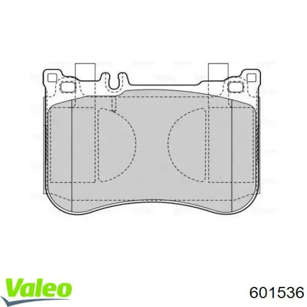 Передние тормозные колодки 601536 VALEO