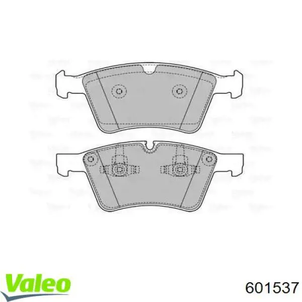 Передние тормозные колодки 601537 VALEO