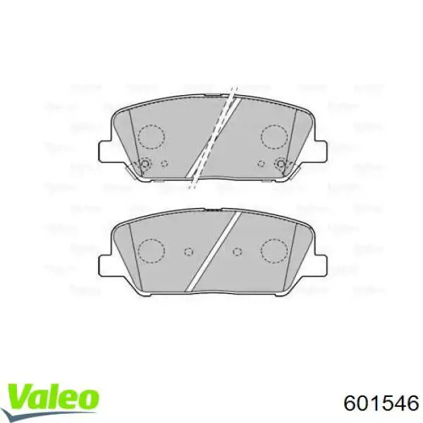 Передние тормозные колодки 601546 VALEO