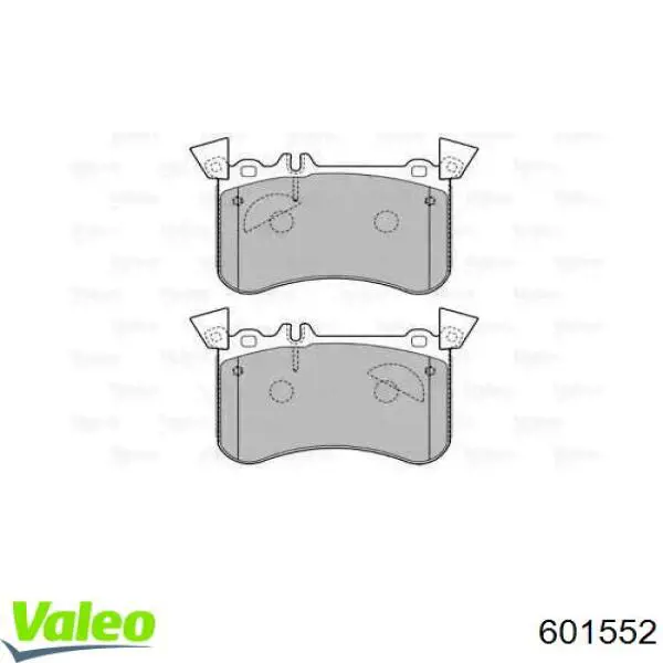 Передние тормозные колодки 601552 VALEO