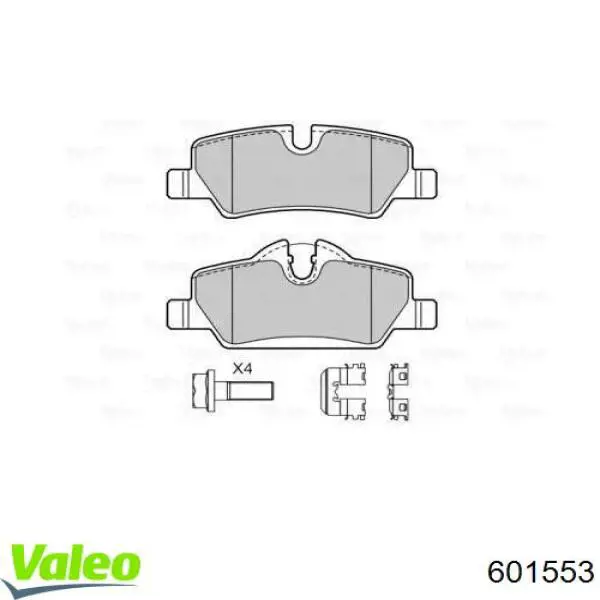 601553 VALEO sapatas do freio traseiras de disco