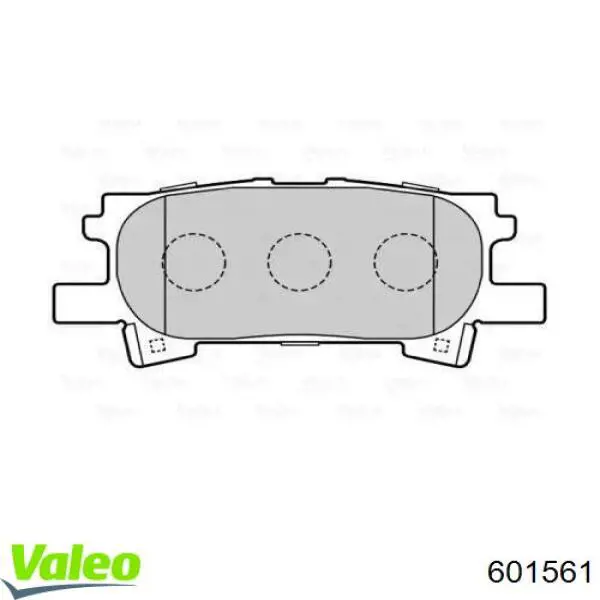 Задние тормозные колодки 601561 VALEO