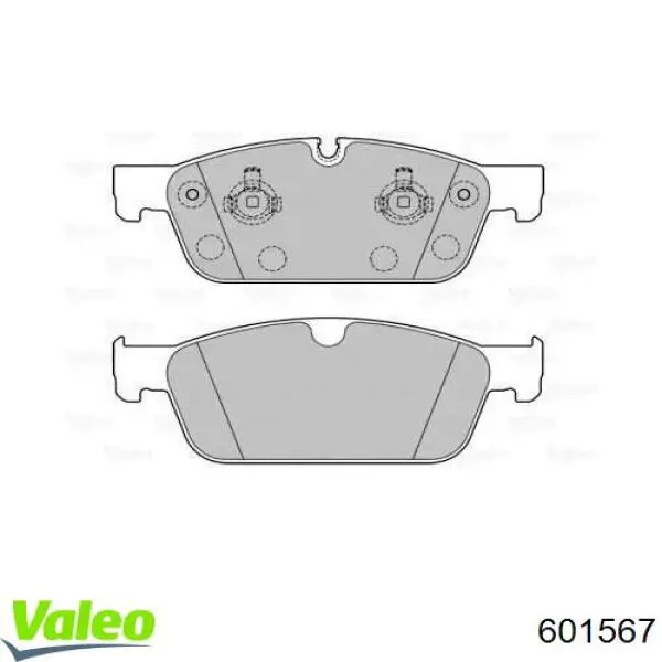 Передние тормозные колодки 601567 VALEO