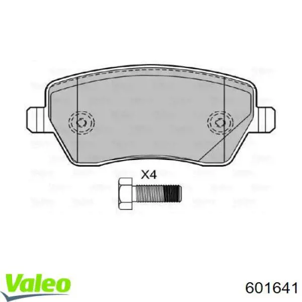 Передние тормозные колодки 601641 VALEO