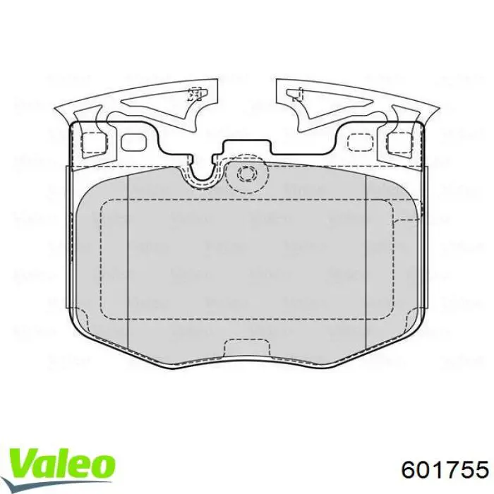 601755 VALEO sapatas do freio dianteiras de disco