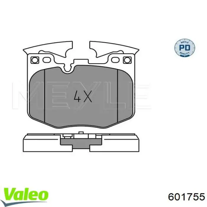Тормозные колодки VALEO 601755