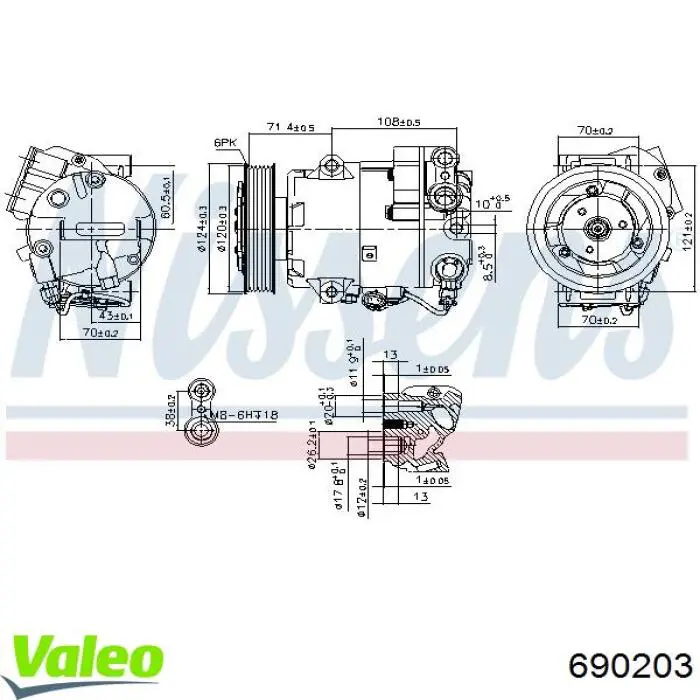 Компрессор кондиционера 690203 VALEO