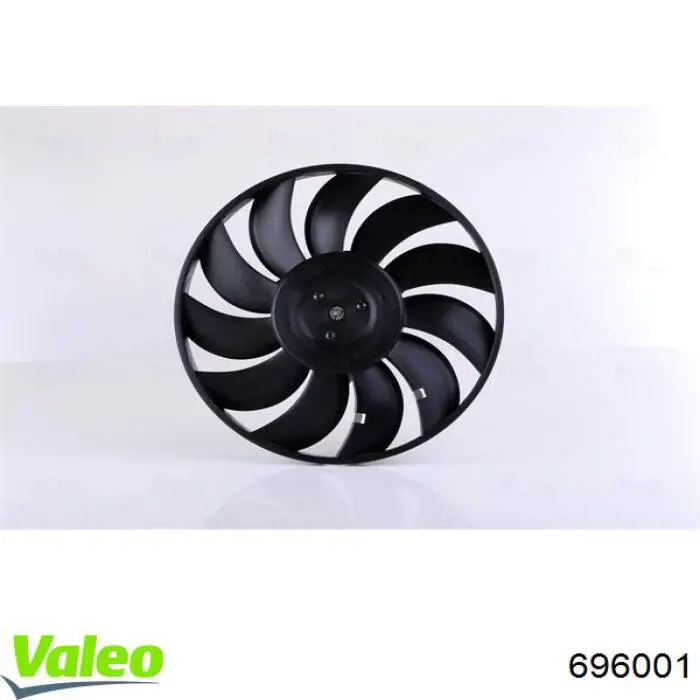 Ventilador (rodete +motor) refrigeración del motor con electromotor, izquierdo 696001 VALEO