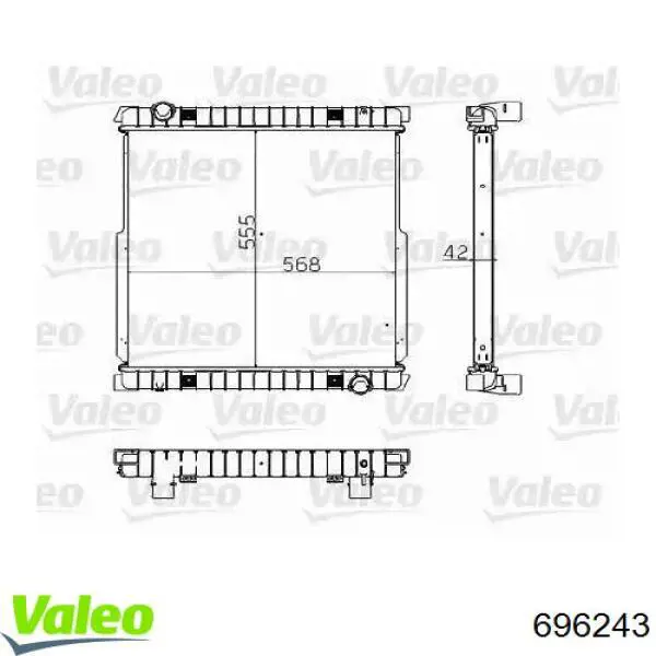 Купить 696243 VALEO Электровентилятор охлаждения в сборе (мотор+крыльчатка)