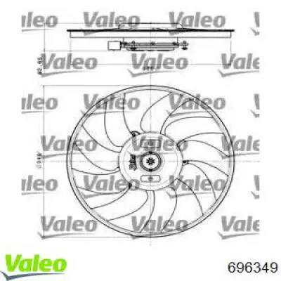 Электровентилятор охлаждения в сборе (мотор+крыльчатка) правый VALEO 696349 цена, от 49.43 USD