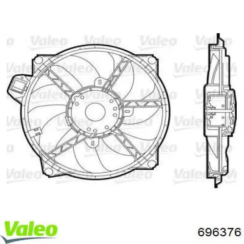 Электровентилятор охлаждения в сборе VALEO 696376 цена, от 57.50 USD