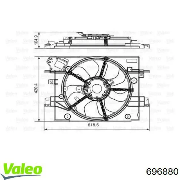 Ventilador (roda de aletas) do radiador de esfriamento para Dacia Duster (HS)