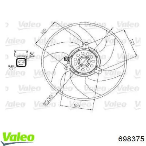Электровентилятор охлаждения 698375 VALEO