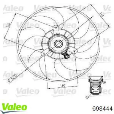 Электровентилятор охлаждения 698444 VALEO
