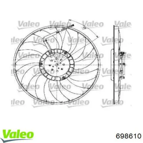 698610 VALEO Вентилятор радиатора