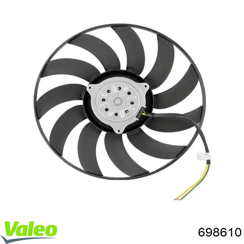 Ventilador (rodete +motor) refrigeración del motor con electromotor completo 698610 VALEO
