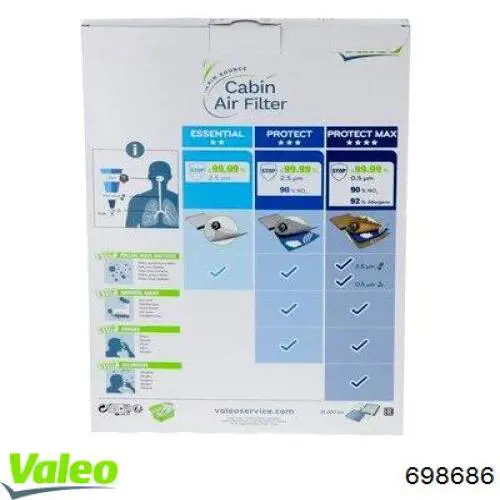 Воздушный фильтр салона VALEO 698686