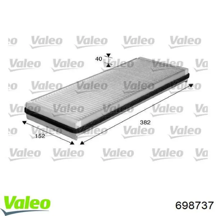 698737 VALEO Внутрисалонный фильтр
