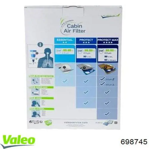 698745 VALEO Внутрисалонный фильтр