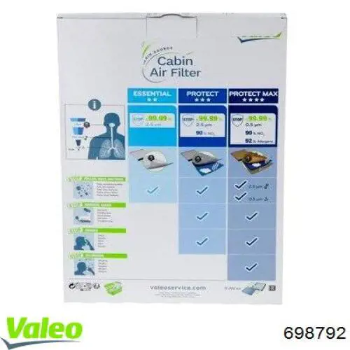 Воздушный фильтр салона VALEO 698792