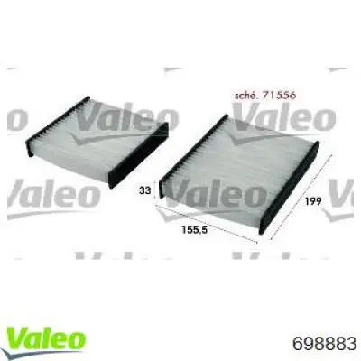 Воздушный фильтр салона VALEO 698883