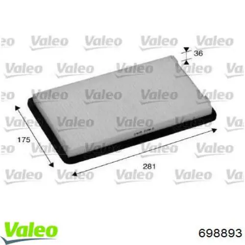 Фильтр салона 698893 VALEO