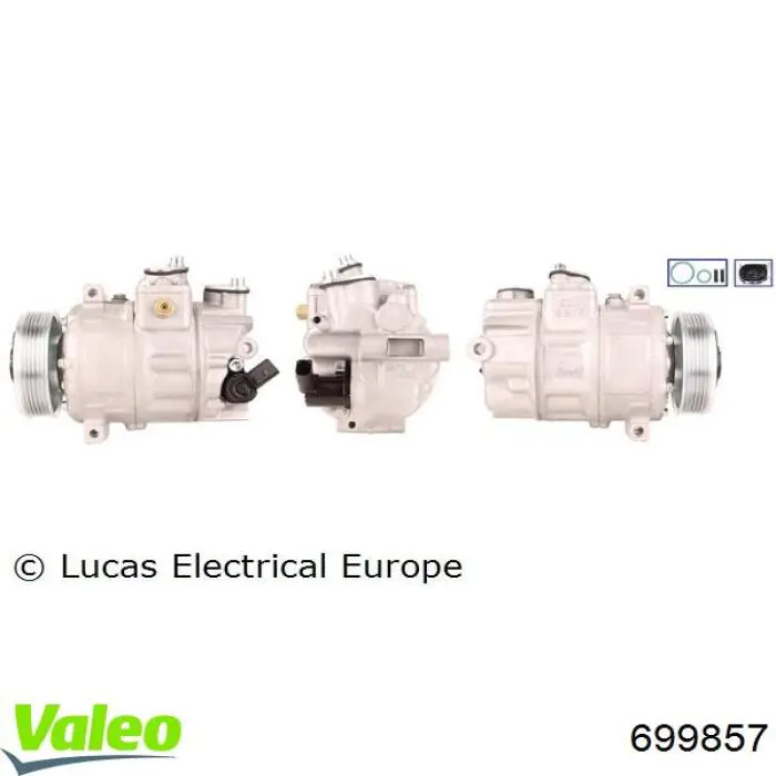 Компрессор системы кондиционирования VALEO 699857 цена, от 118.38 USD