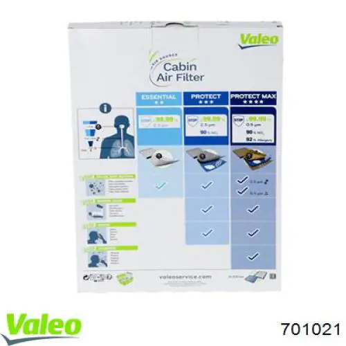 Фильтр салона 701021 VALEO