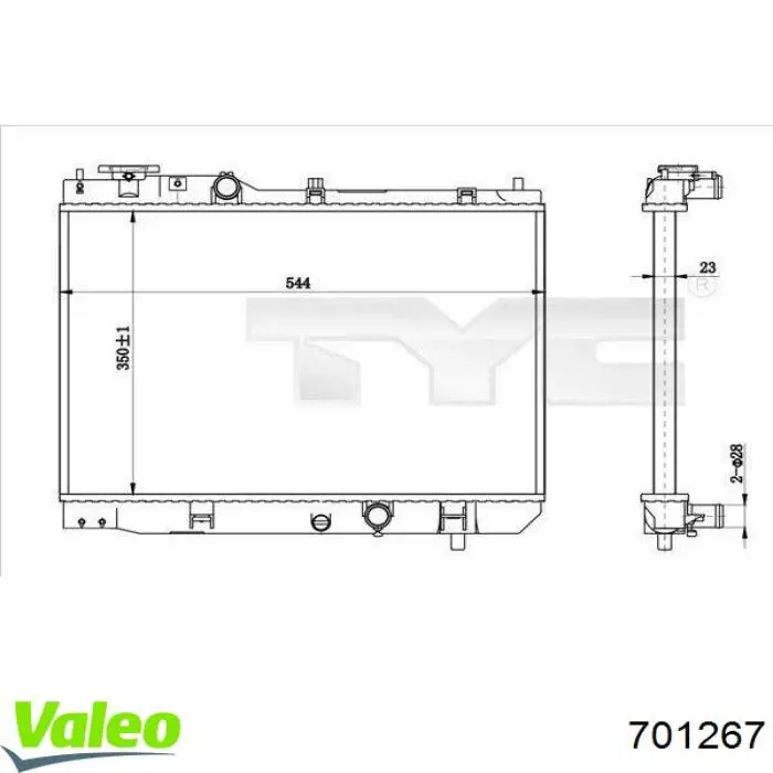 701267 VALEO Радиатор основной