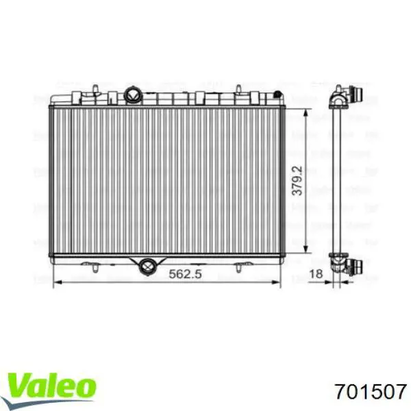 701507 VALEO radiador de esfriamento de motor