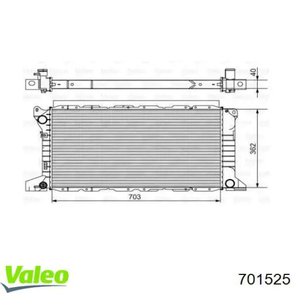 Купить 701525 VALEO Радиатор водяной