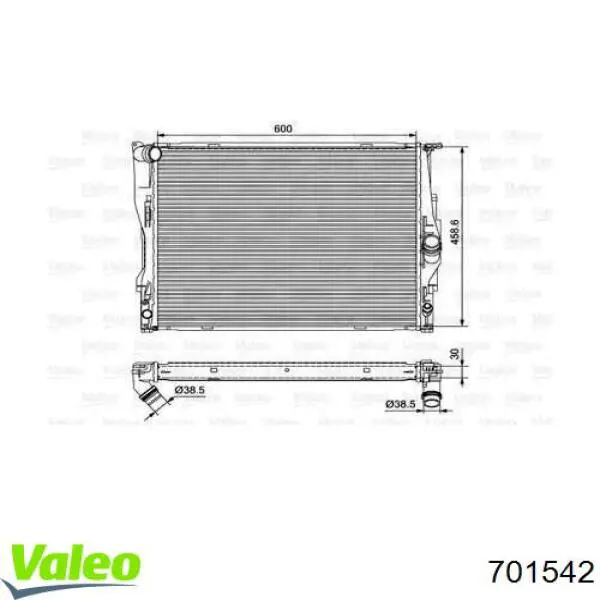 Купить 701542 VALEO Радиатор водяной