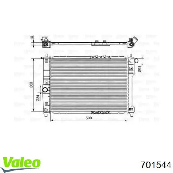 Радиатор 701544 VALEO