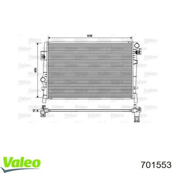 Radiador refrigeración del motor 701553 VALEO