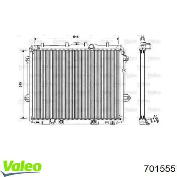 Радиатор 701555 VALEO