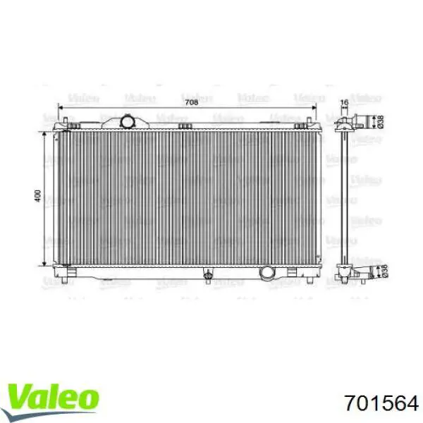 Радиатор 701564 VALEO