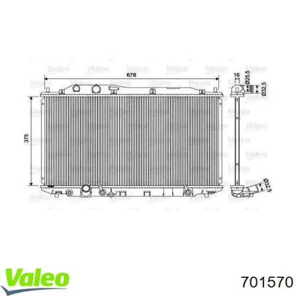 701570 VALEO Радиатор основной