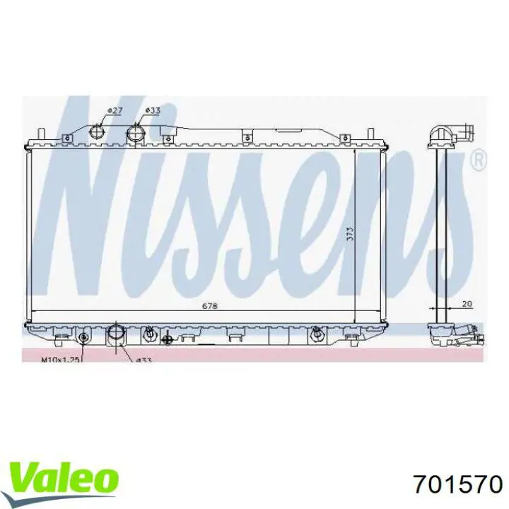 Радиатор охлаждения двигателя VALEO 701570 цена, от 125.53 USD