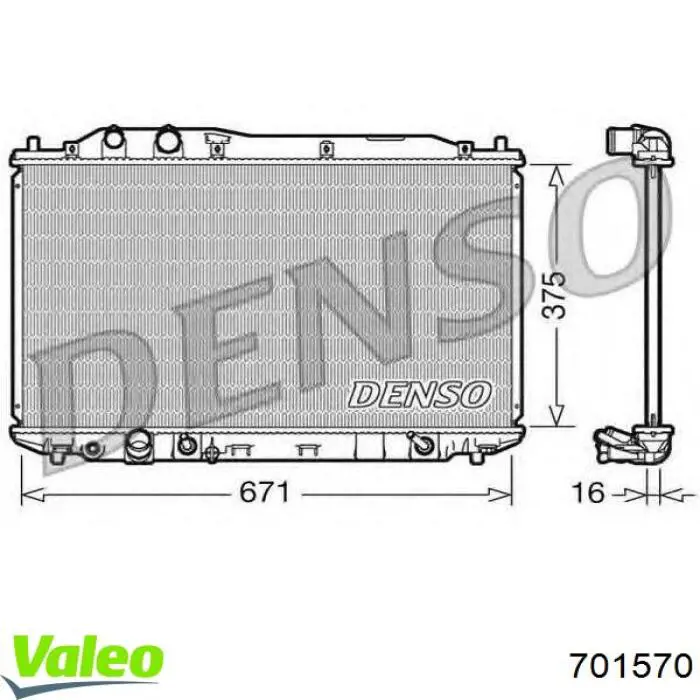 Купить 701570 VALEO Радиатор водяной